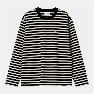 Carhartt WIP T-shirt Seidler l/s W Black/Salt Stripe